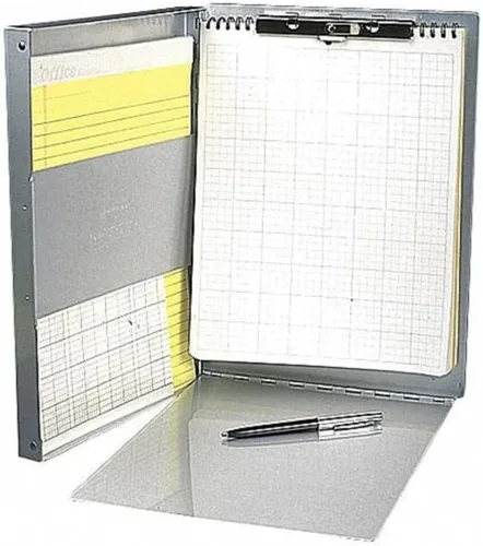 Miniatura 3 de Saunders Portaformularios Snapak de aluminio reciclado, tamaño de notas, Aluminio, gris