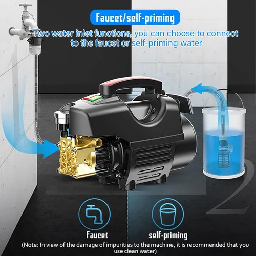 Miniatura 5 de Lavadora eléctrica, lavadoras a presión, lavadora de alta presión de 2800 W, kit de lavadora eléctrica, lavadora eléctrica de 2600 PSI, boquilla