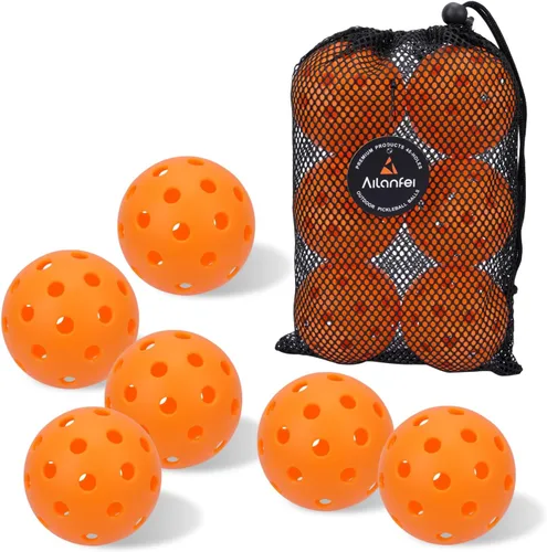 Miniatura 10 de Pickleball Balls 6 Pack 12 Pack- 40 Holes Outdoor Pickleball with Bag, Perfectly Balanced, High Bounce, Crack-Resistance，USAPA Standard - Multiple