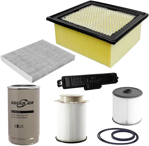 Miniatura 8 de Kit de filtro diésel de 6.7 L - 68197867AA 68157291AA Filtro de combustible 5083285AA Aceite 53034051AB Filtro de aire Compatible con motores diésel