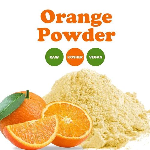 Miniatura 4 de Polvo de naranja, 12 onzas, hecho de fruta cítrica seca cruda, sin sulfatar, vegano, a granel, ideal para hornear, jugos, batidos, yogures y bebidas