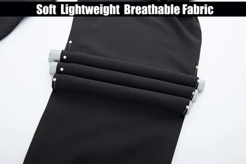 Miniatura 7 de MAGCOMSEN Pantalones para hombre ligeros de secado rápido senderismo pesca correr entrenamiento pantalones activos 2 bolsillos con cremallera parte