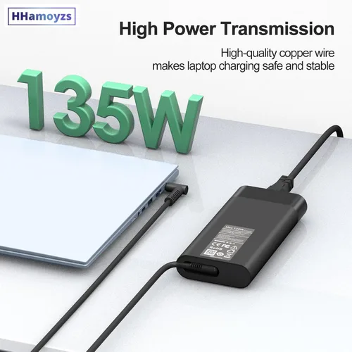 Miniatura 2 de Cargador para portátil de 135 W compatible con HP Spectre x360 15 15T 16, Pavilion Gaming 15 16 17 15-ec0751ms, Omen 15 G5 G6 17 Envy 13 14 15 16