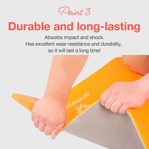 Miniatura 4 de Primasole Esterilla de yoga ecológica de 1/2 pulgada antideslizante para yoga, pilates, fitness en casa y gimnasio, 4 colores con funda