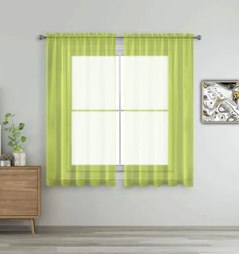 Miniatura 20 de WPM - Cortinas traslúcidas de gasa transparente con bolsillo para barra, 2 paneles de cortinas traslúcidas para dormitorio, cocina, sala de estar