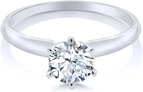 Miniatura 2 de Gem Stone King Anillo de compromiso de oro blanco de 14 quilates con corazones y flechas de zafiro blanco creado para mujer, solitario de compromiso