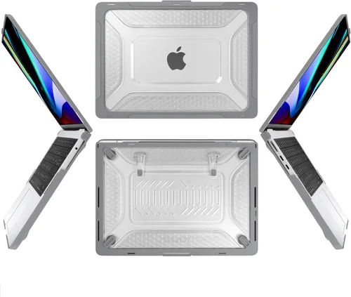 Miniatura 3 de Batianda Funda resistente mejorada para MacBook Air de 15 pulgadas M5 2026 2025 M4 2024 2023, TPU híbrido de panal + armadura de PC mate con soporte