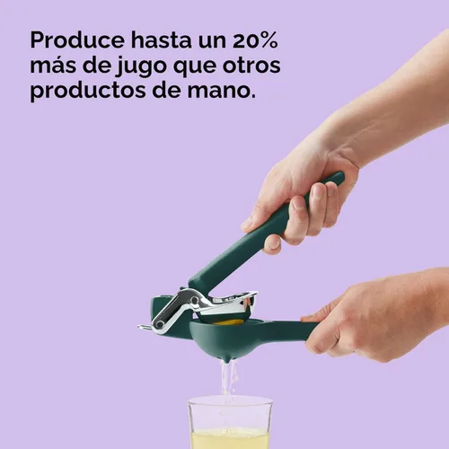Miniatura 3 de Chef'n FreshForce - Exprimidor de cítricos de limón, prensa manual con potencia de doble engranaje para una máxima extracción de jugo, duradero