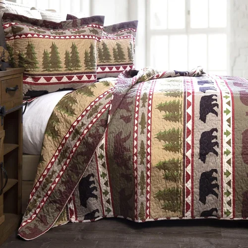 Miniatura 16 de CARSTENS, INC. Western Aztec Country - Juego de ropa de cama de microfibra de 3 piezas, juego de edredón de microfibra de 3 piezas, Wrangler Western