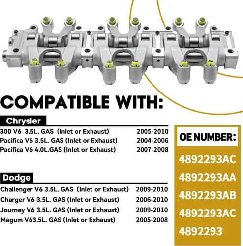 Miniatura 3 de Conjunto de elevador de eje de balancín compatible con Chrysler 300 2005-2010, Pacifica 2004-2008 y Dodge Charger 2006-2010, Challenger 2009-2010