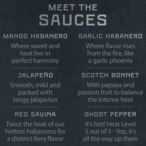Miniatura 8 de Melinda's Chef Fig's Heat & Flavor Collection - Juego de regalo de salsa picante gourmet con una variedad de sabores y niveles de especias, incluye