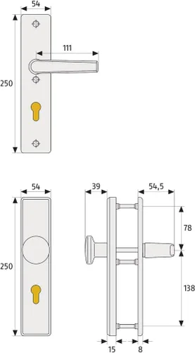 Miniatura 3 de ABUS HLS214 F9 Doble Manija Acero Inoxidable 31699 Montaje de Seguridad de Puerta (el embalaje puede variar)