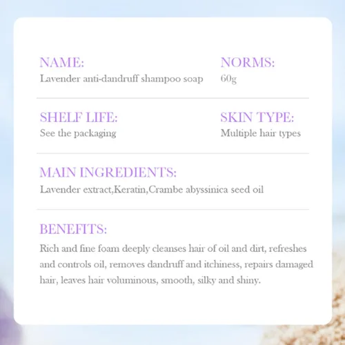 Miniatura 7 de Moily oisturizing Shampoo Bar, Plant-Based for Dry Hair Hydration and Cleanse Lavender One