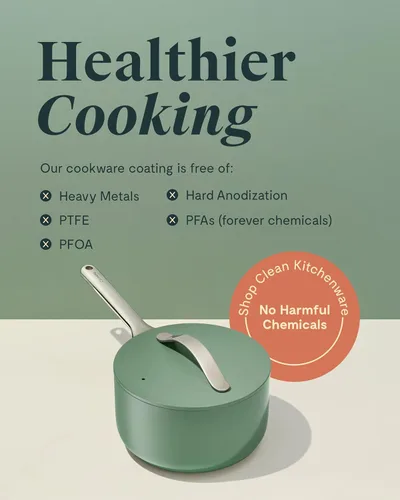Miniatura 6 de Caraway Sartén antiadherente de cerámica con tapa (3 cuartos de galón), no tóxico, sin PTFE ni PFOA, apto para horno y compatible con todas