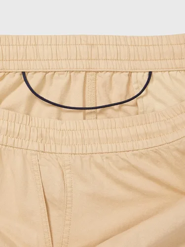 Miniatura 4 de Tommy Hilfiger Pantalón de algodón y lino con cordón para mujer con trabillas para dominar