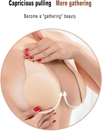 Miniatura 6 de 2 Pack Adhesive Bra,Breast Lift Tape Sticky Bra Invisible Lift Strapless Backles Bras for Women