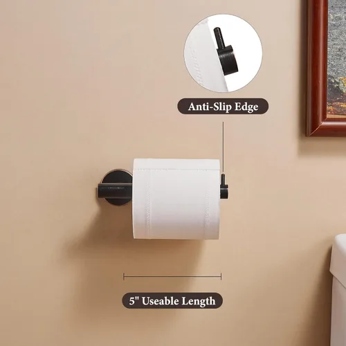 Miniatura 3 de WINCASE Soporte para toallas de papel higiénico, juego de accesorios de baño de bronce aceitado, soporte de rollo de papel higiénico para toalla