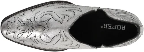 Miniatura 4 de ROPER Para Mujer Rowdy Bordado Puntera Casual Botas Tobillo Tacón Medio 2-3" - Marrón