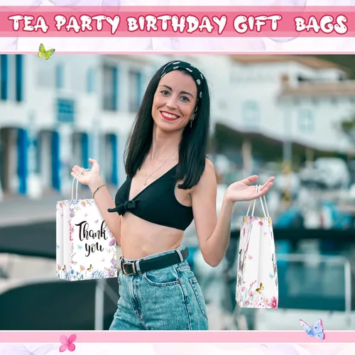 Miniatura 7 de Tinlade 30 bolsas de regalo de agradecimiento con papel de seda dorado con asa para graduación, negocios, compras, boda, ducha, regalos de fiesta