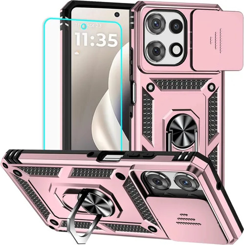 Miniatura 12 de HNHYGETE Funda para Moto G Power 5G 2024 con protector de pantalla: [grado militar de 20 pies a prueba de caídas] Funda protectora a prueba