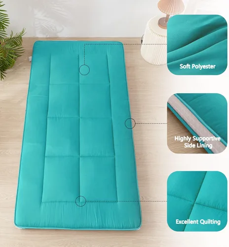 Miniatura 5 de MAXYOYO Colchón de Cama Twin Colchón de Futón Japonés para Piso, Almohadilla de Tatami Twin Cubrecolchón de Cama de Piso para Camping, Fácil