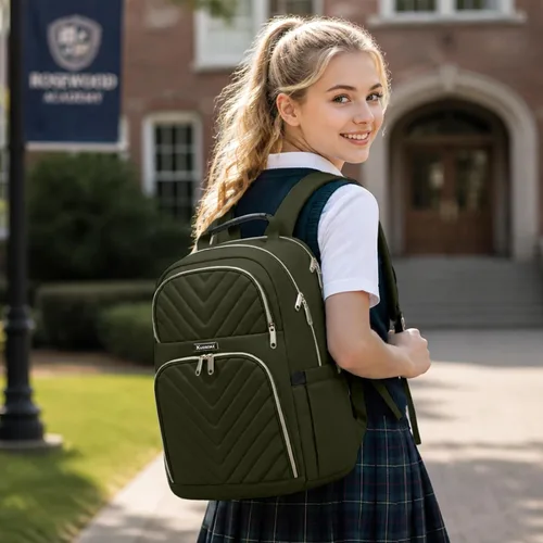 Miniatura 2 de Mochila de viaje para laptop, mochila escolar para adolescentes, niñas, niños, mochila universitaria acolchada grande de 15.6 pulgadas para mujeres