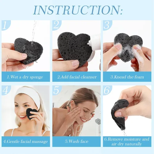 Miniatura 5 de Sieral 120 piezas de esponjas faciales comprimidas con contenedor, almohadillas desechables para la limpieza del rostro, exfoliación, uso estético