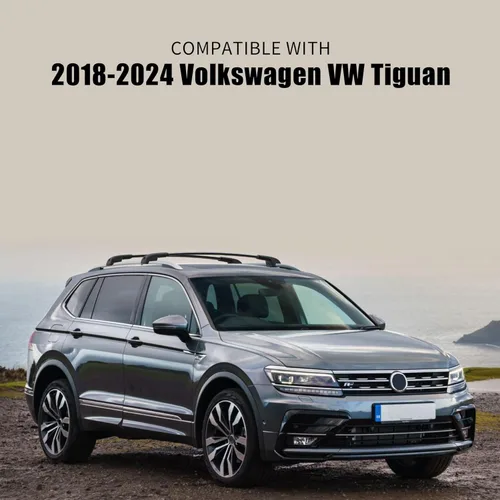 Miniatura 7 de Barras transversales de techo con cerradura de 300 libras para Tiguan 2018-2026 (no para limitado) y Taos 2022-2026, barra transversal de aluminio
