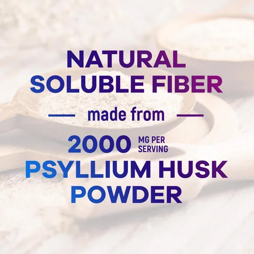 Miniatura 6 de Polvo de cáscara de psyllium de 2000 mg por porción, suplemento de fibra soluble para salud digestiva diaria y apoyo a la regularidad, cápsulas