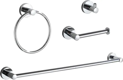 Miniatura 12 de BGL Juego de accesorios de baño de níquel cepillado, 4 piezas, toallero de baño de 24 pulgadas, juego de accesorios de baño ajustables