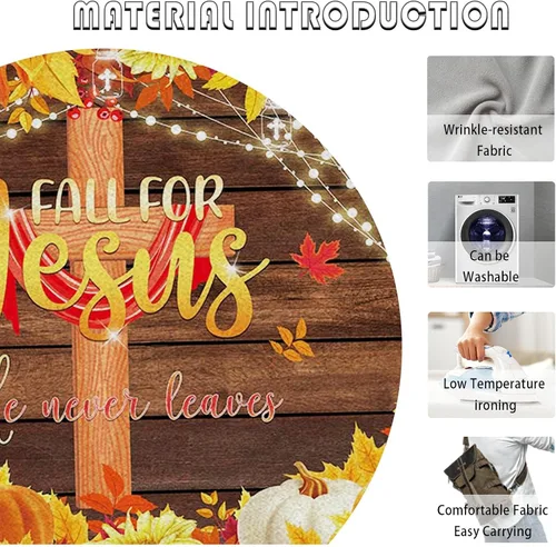 Miniatura 6 de AIBIIN Fondo de otoño de 7 x 5 pies, decoración de fiesta de Acción de Gracias, religión cristiana, fondo de poliéster, pancarta de calabaza