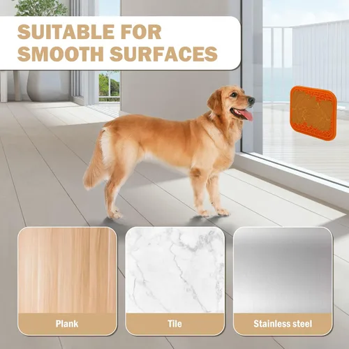 Miniatura 6 de Alfombrilla para lamer perros – Alfombrilla de alimentación lenta con ventosas para mantequilla de maní, golosinas de alimentos y yogur – 2