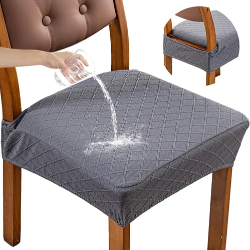 Miniatura 22 de Genina Fundas de asiento impermeables para sillas, fundas de asiento para sillas de comedor, fundas para sillas de cocina, fundas para sillas