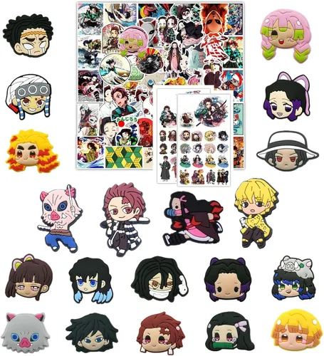 Miniatura 2 de Re-siin 20 dijes para zapatos Tanjiro Kamado para zuecos, decoraciones de PVC, de animé japonés, de zapato para zueco, pulsera, regalos de fiesta