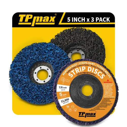 Miniatura 14 de TPmax Rueda eliminadora de óxido de discos de 4-1/2 pulgadas x 7/8 pulgadas, rueda de tira de polietileno para quitar pintura y oxidación, disco