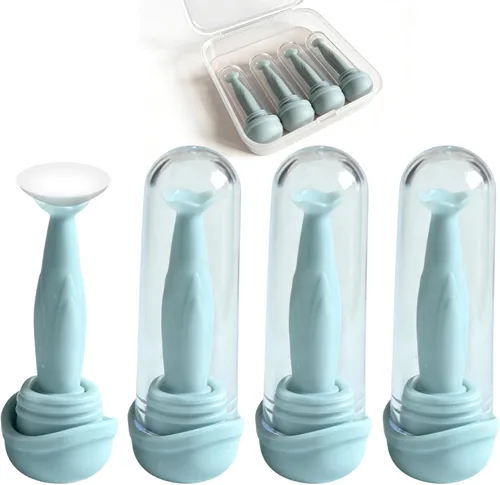 Paquete de 4 removedores de lentes de contacto en forma de flor con caja de almacenamiento empaquetados individualmente, palitos de succión de