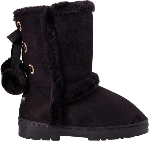 Miniatura 3 de bebe Girls Fur Trim Winter Boots with Back Lace Pom-Poms (ToddlerLittle GirlBig Girl)