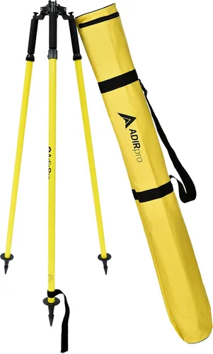 Miniatura 10 de AdirPro Trípode de poste de prisma de aluminio Trípode de poste de rango ajustable con abrazadera de liberación rápida para poste de Verde