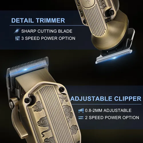 Miniatura 6 de Kit de recortadora de barba Scttomon, juego de cortapelos profesional, afeitadora de lámina eléctrica para hombres, máquina de corte de pelo