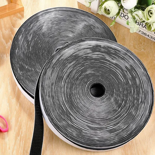 Miniatura 6 de Maitys 4 rollos de cinta autoadhesiva resistente de nailon con parte trasera adhesiva fuerte para manualidades, tiras alternativas para colgar