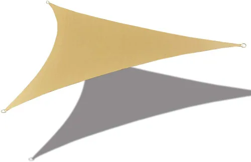 Miniatura 14 de Alion Home Toldo parasol tejido triangular impermeable de 10 x 10 x 10 pies en colores vibrantes (beige)