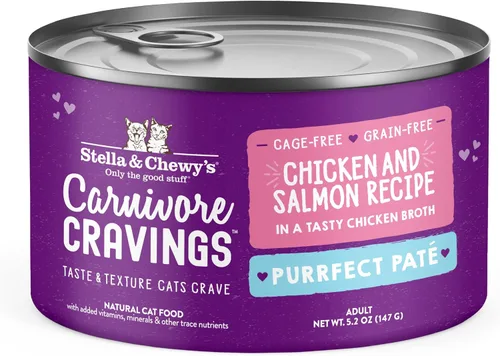 Miniatura 26 de Stella & Chewy's Carnivore Cravings Purrfect Paté - Alimento húmedo prémium sin granos para gatos, receta de atún y calabaza, alto en proteínas