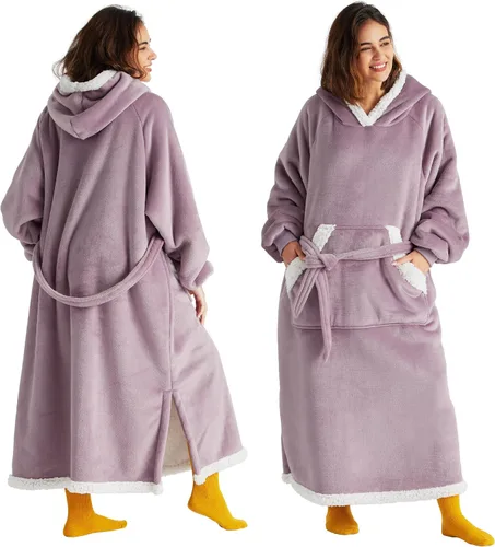 Miniatura 11 de Bedsure Manta Ponible con Capucha, Cómoda Sudadera Manta Larga con Capucha como Regalos de Sudadera para el Día de las Madres para Mamá Mujeres