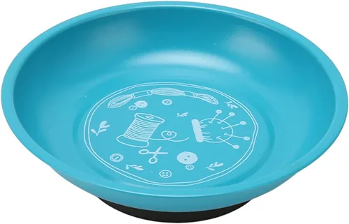 Miniatura 6 de BFYDOAA Plato magnético con 150 agujas de cuentas, cojín de costura magnético redondo, soporte magnético para agujas de coser, pasadores de presión