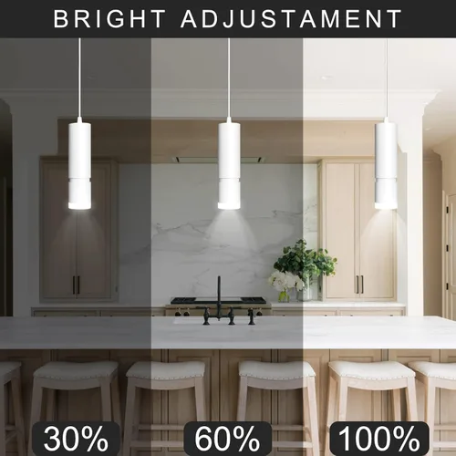 Miniatura 5 de OKELI Luz Colgante, Luminaria de Luces Colgantes Negras Modernas, Iluminación Colgante LED Única de 3-CCT para Isla de Cocina, 20W