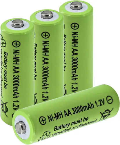 Baterías Ni-MH recargables de larga duración de 1.2 V, tamaño AA de 3000 milliamperios, doble A, batería precargada de alta capacidad para luces