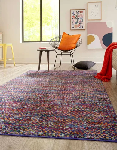 Miniatura 3 de Unique Loom Calypso Collection - Alfombra rectangular de 2 x 3 pies, color azul y multicolor