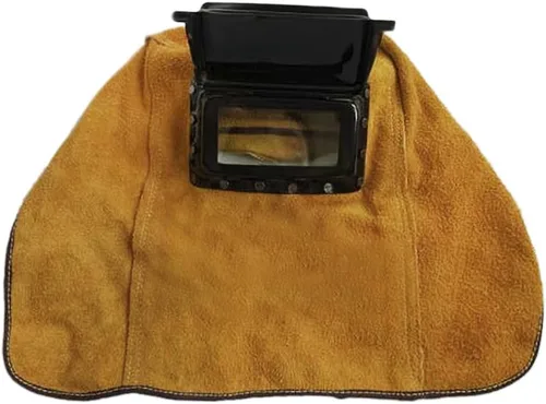 Miniatura 4 de Cómodo casco de soldadura de cuero, soldador de molienda de equipo protector de trabajo sombrero de soldadura llama resistente al calor anti-polvo