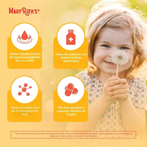 Miniatura 6 de MaryRuth Organics Vitamina D3 Vitamina K2 Gotas de vitamina D3 K2 Suplemento líquido de vitamina K2 D3 para niños pequeños Suplemento