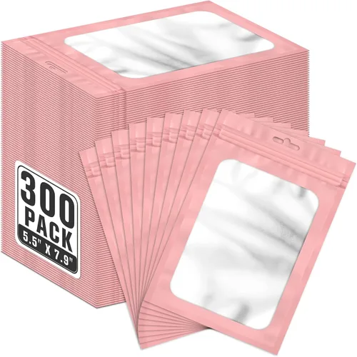 Miniatura 19 de ANZNKU 300 bolsas holográficas de Mylar resellables, bolsas resellables de 4x6 pulgadas para pequeñas empresas, bolsa de kit para resaca a prueba